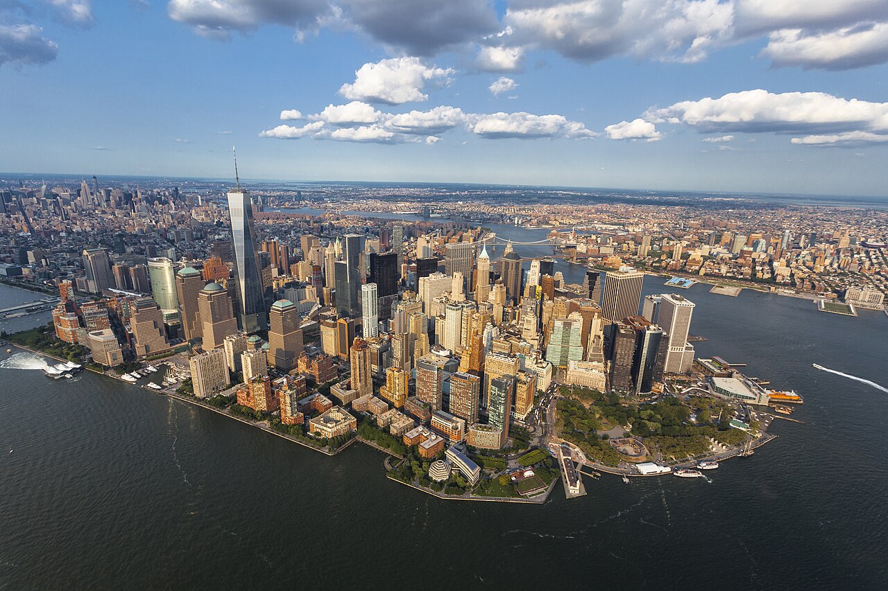Vista aérea del sur de Manhattan